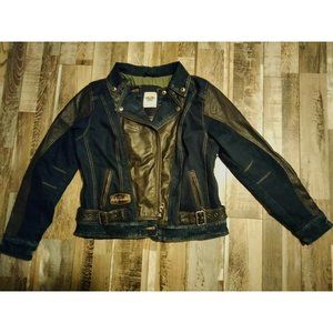 Harley-Davidson Genuine motor clothes leather and denim jacket size large